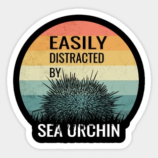 Sea urchin Retro Funny & humor Sea urchins Cute & Cool Art Design Lovers Sticker